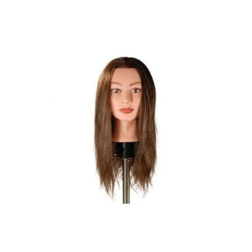 Stylist practice head- Mannequin head with hair 95% human hair yaki texture 20`