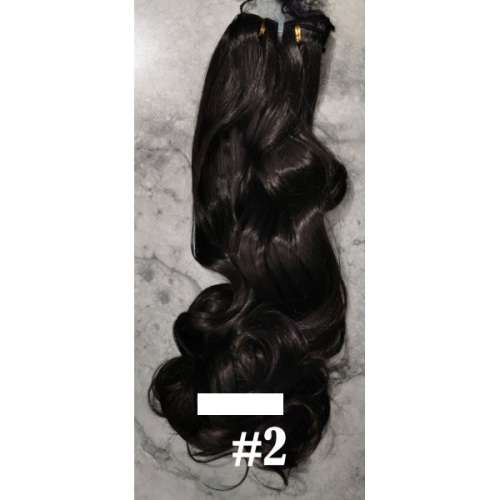 55-60cm clip in hair extensions 10pc set- wavy, Synthetic hair (PART 01)