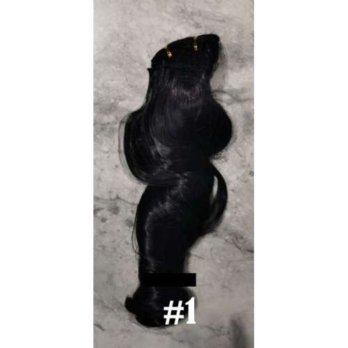 55-60cm clip in hair extensions 10pc set- wavy, Synthetic hair (PART 01)