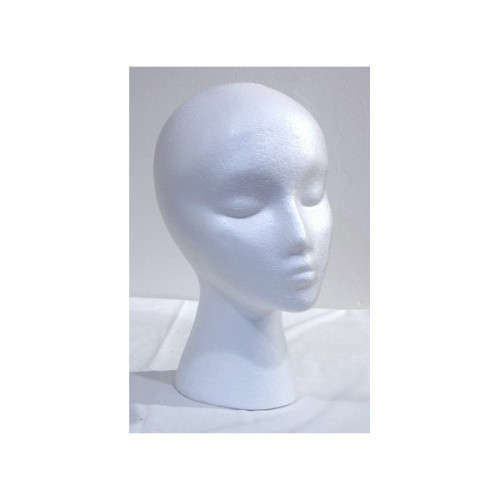 Polystyrene mannequin head