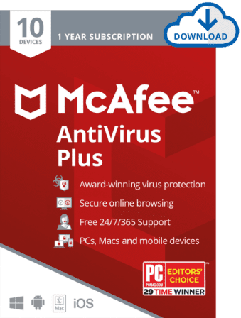 McAfee AntiVirus Plus for 10 Devices