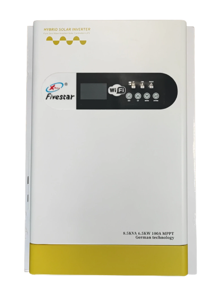 Hybrid Inverter 48V 8.5 KVA / 6500W 100A MPT Fivestar Inverter Hybrid Inverter+ Wifi Dongle