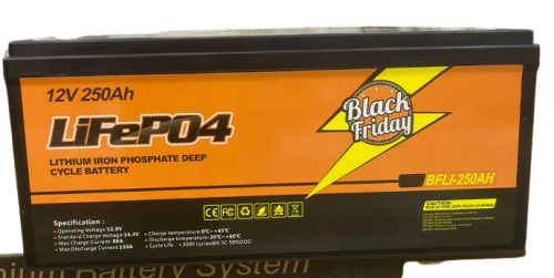 12V 250AH Lithium Iron Deep Cycle Battery
