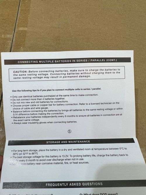 12V 200AH Lithium Ion Deep Cycle Battery