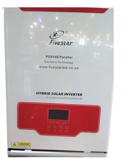 Hybrid Inverter 48V 8.5 KVA MPT Fivestar Inverter Pure Sine Wave
