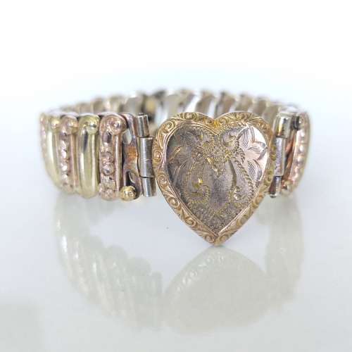 Vintage Gold Plated Sweetheart Bracelet