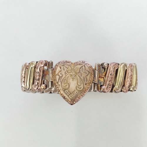 Vintage Gold Plated Sweetheart Bracelet