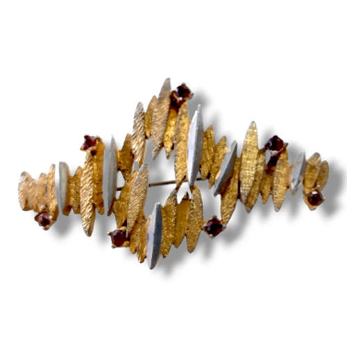 Antique Garnet Encrusted Brooch #0122