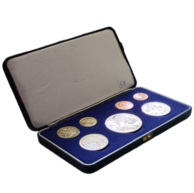 1969 New Zealand Proof Coin Set in Box #C0114