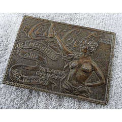 RARE 70'S VINTAGE COCA-COLA FANTASY BELT BUCKLE~MILD EROTICA