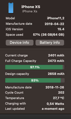 Apple iPhone xs 64GB Space Grey ( No Face ID)