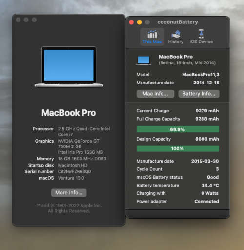 Apple MacBook Pro 15 inch Retina | 2.6GHz Qaud Core i7 | 16GB DDR3 Ram | 128GB SSD | 2014