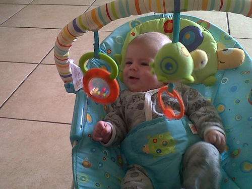 bouncers with Vibration and music