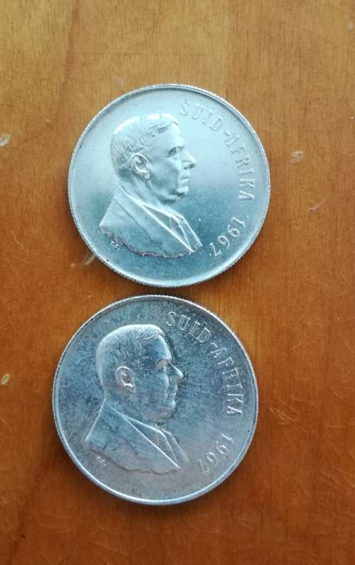 1967 x 2 suid afrika one rands.