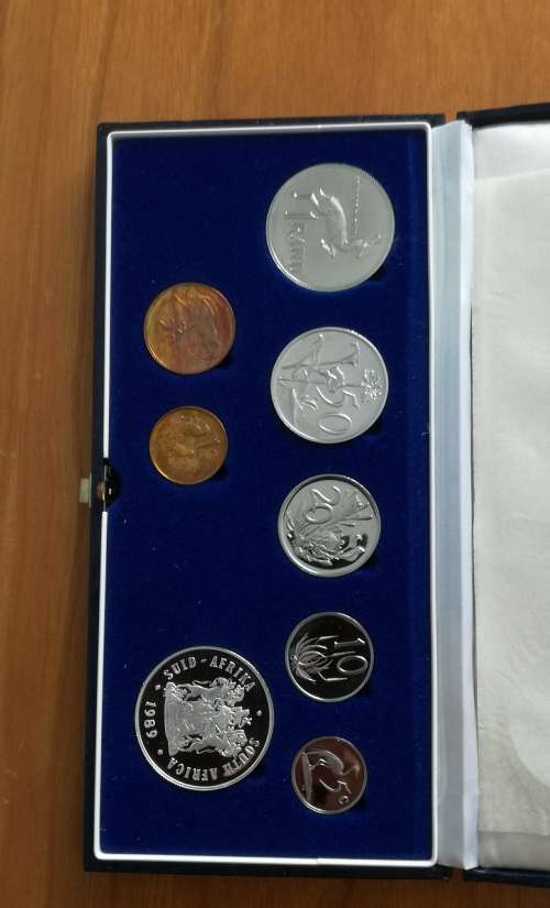 South Africa silver proof set. 1989.