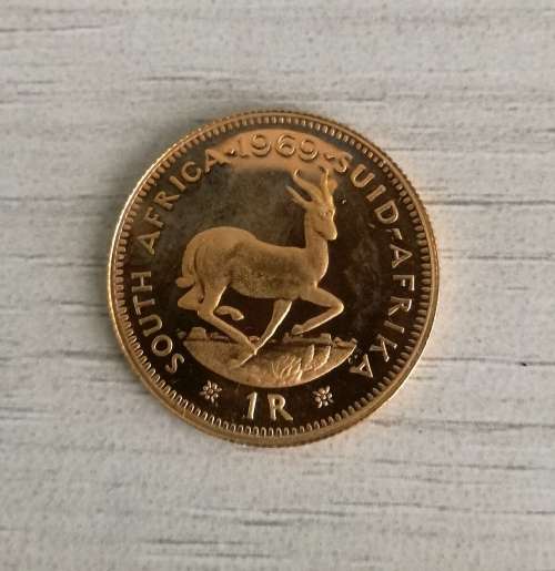 1969 PROOF GOLD ONE RAND.
