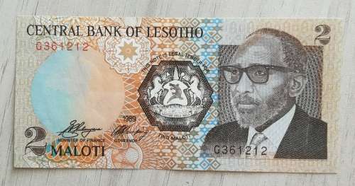 LESOTHO 1989 2 MALOTI.  GOOD CONDITION.