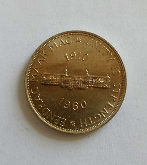 1960 SOUTH AFRICA SILVER 5 SHILLINGS. GOOD CONDITION.