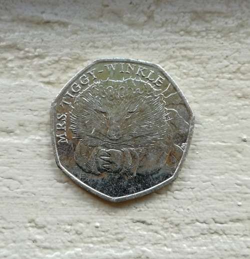 British 2016 Mrs. Tiggy Winkle 50 pence.