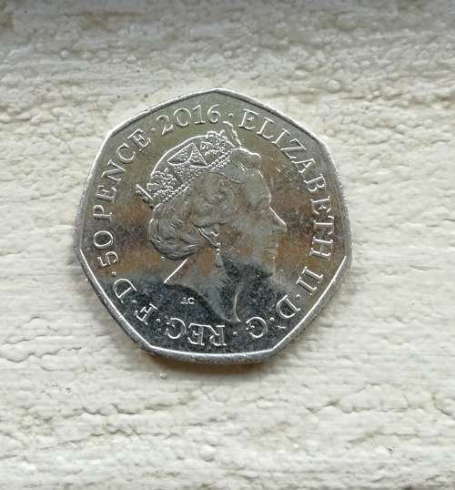 British 2016 Mrs. Tiggy Winkle 50 pence.