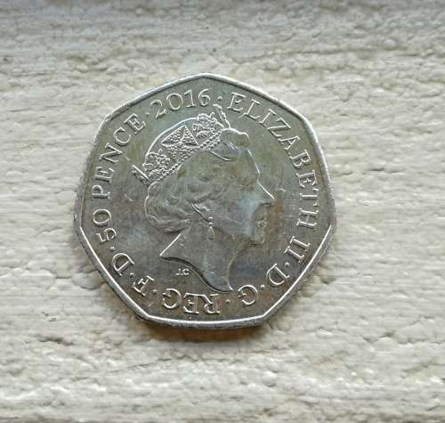 British 2016 Squirrel Nutkin 50 pence.
