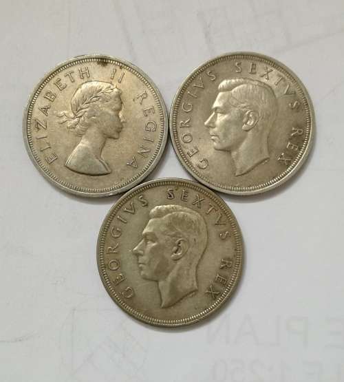 South Africa 1958,52 +51 Silver 5 Shillings. Photos are in discription.