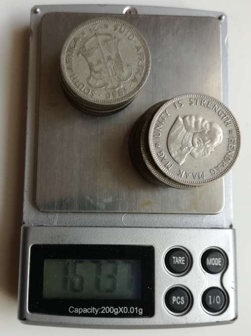 South Africa collection of 15 Two Shillings. 167.37 grams.