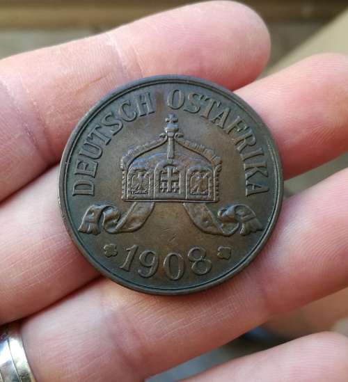 Deutsch Ostafrika UNC A-UNC 1912 J 1 Heller. Nice coin!!