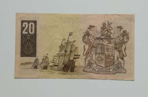 South Africa G. DE Kock old R20 bank note.