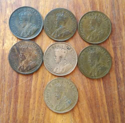 South Africa collection of union Penny's.