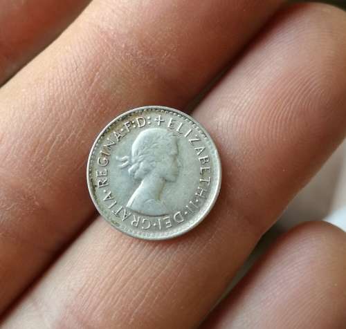 Australia 1961 A-UNC Silver three pence.