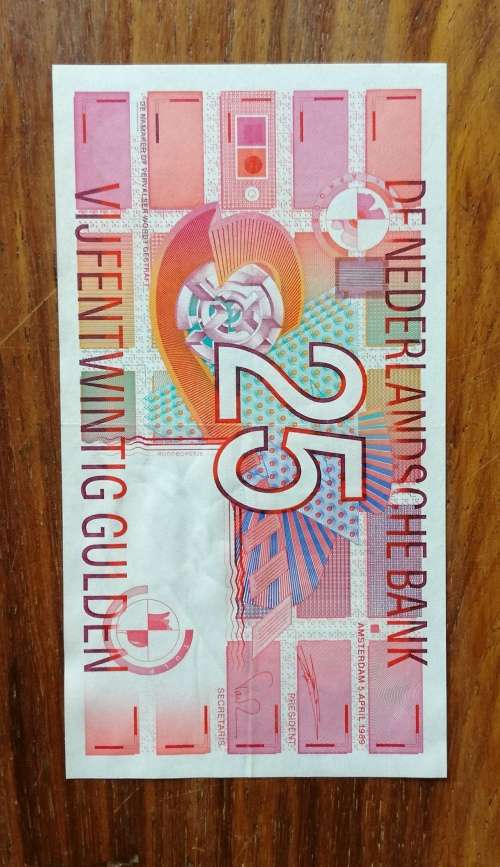 Nederland 25 Gulden bank note. Great condition.