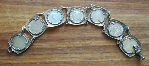 South Africa silver tiekie bracelet. 27.70 Grams.