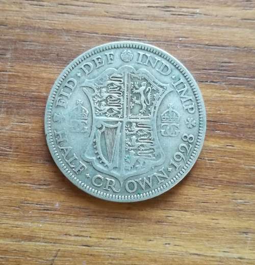 Great Britain 1928 Silver half crown.