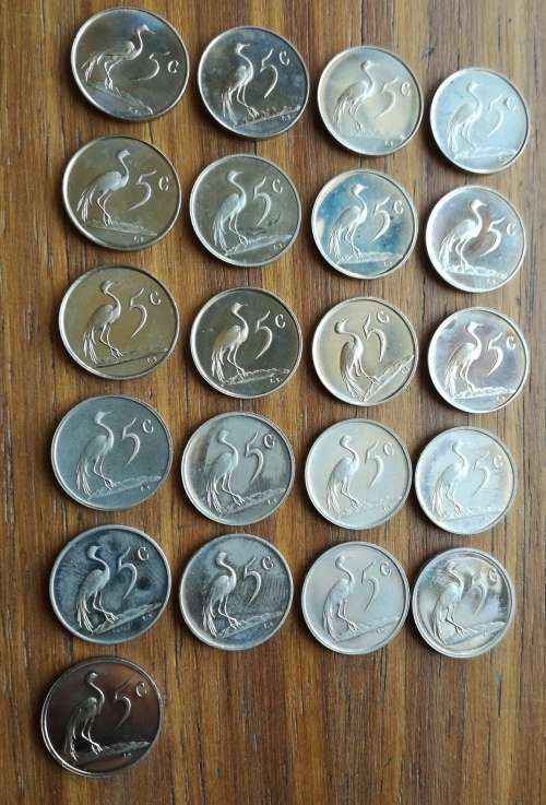 South Africa 1965-1989 proof 5 cents. Please read description.