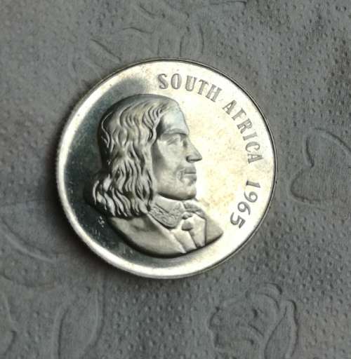 South Africa 1965 Silver Proof one rand.