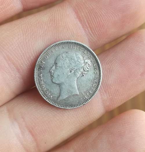 Great Britain Queen Victoria 1872 silver Die number 18 Sixpence. Nice coin.