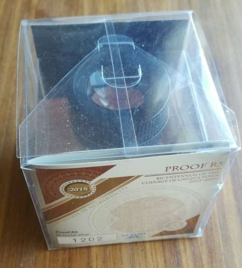 Bicentennial of the coinage of Griqua town 1815-2015 R5