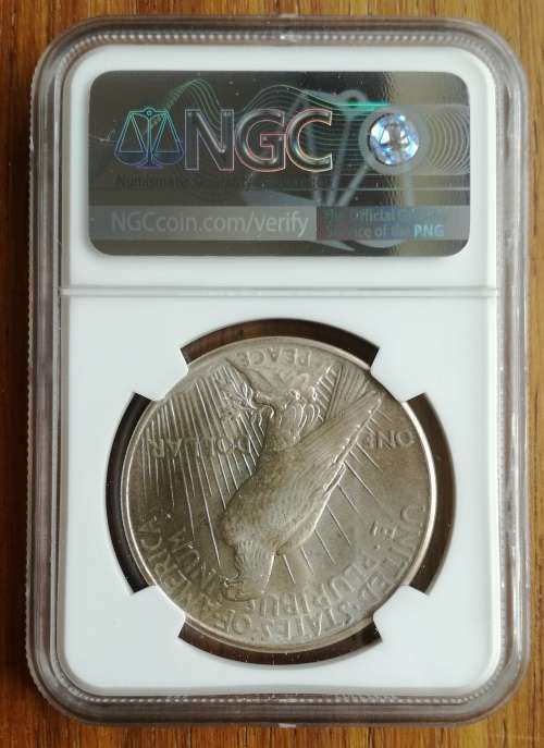 America 1925 NGC MS62 Silver Morgan Dollar.