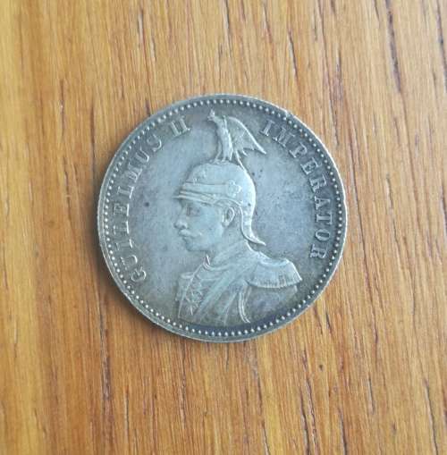 Deutsch Ost Africa 1891 Silver 1/2 Rupie. Nice coin!!