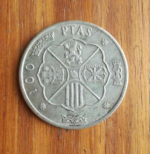 Spain 1966 Silver 100 Ptas. Nice coin.