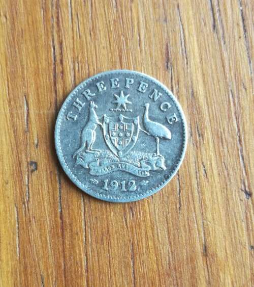 Australia 1912 Silver Sixpence.