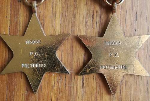 WW11 Group Medals Awarded To 115083 P.C. Pretorius