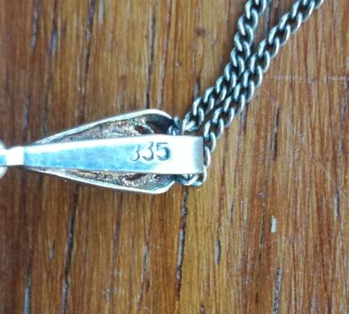 Vintage Antique silver ring with pendant and necklace.