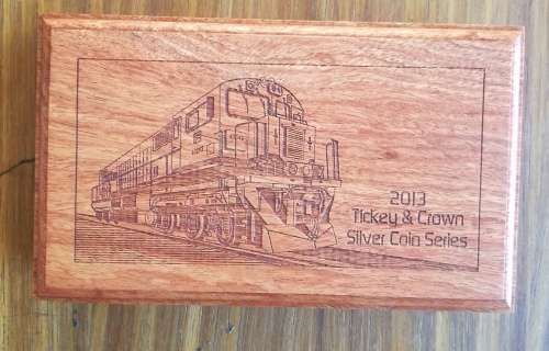 Tickey and Crown 2013 Silver Trains of South Africa Coin set. No 180 Of 700