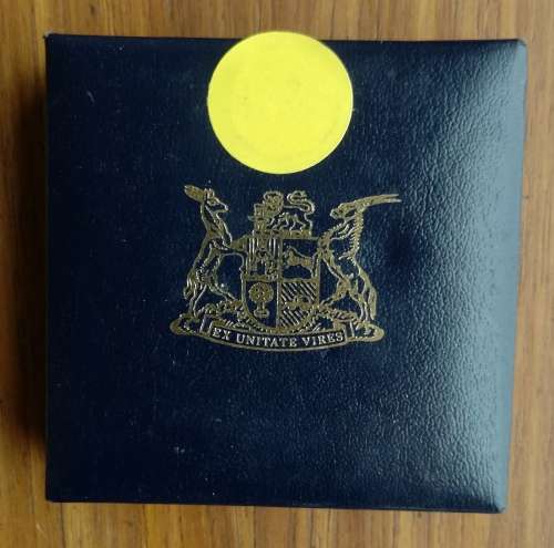 South Africa 1986 Silver Proof Year of Disabled one rand. Beautiful toning.