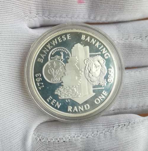 South Africa 1993 Silver Proof Banking one rand.