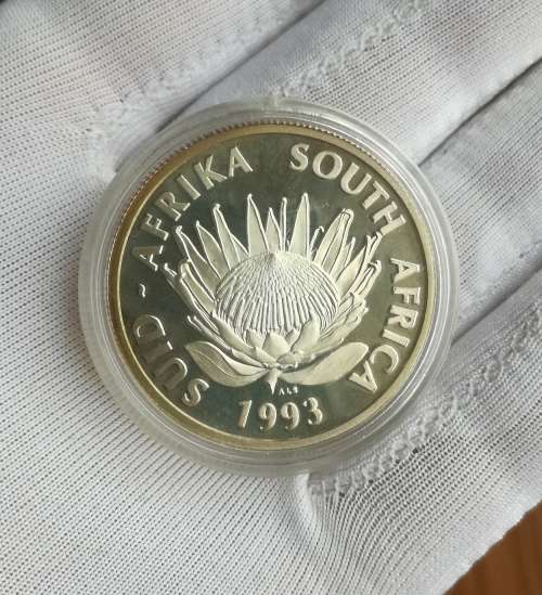South Africa 1993 Silver Proof Banking one rand.