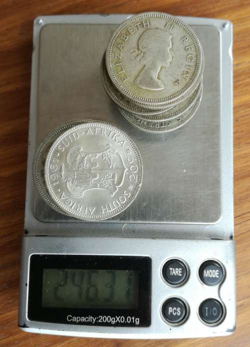South Africa collection of 22 Silver mixed two Shillings and 20 cents. 246.31 grams.