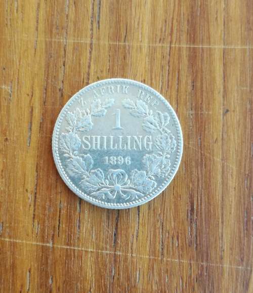 ZAR Paul kruger 1896 Silver Shilling.